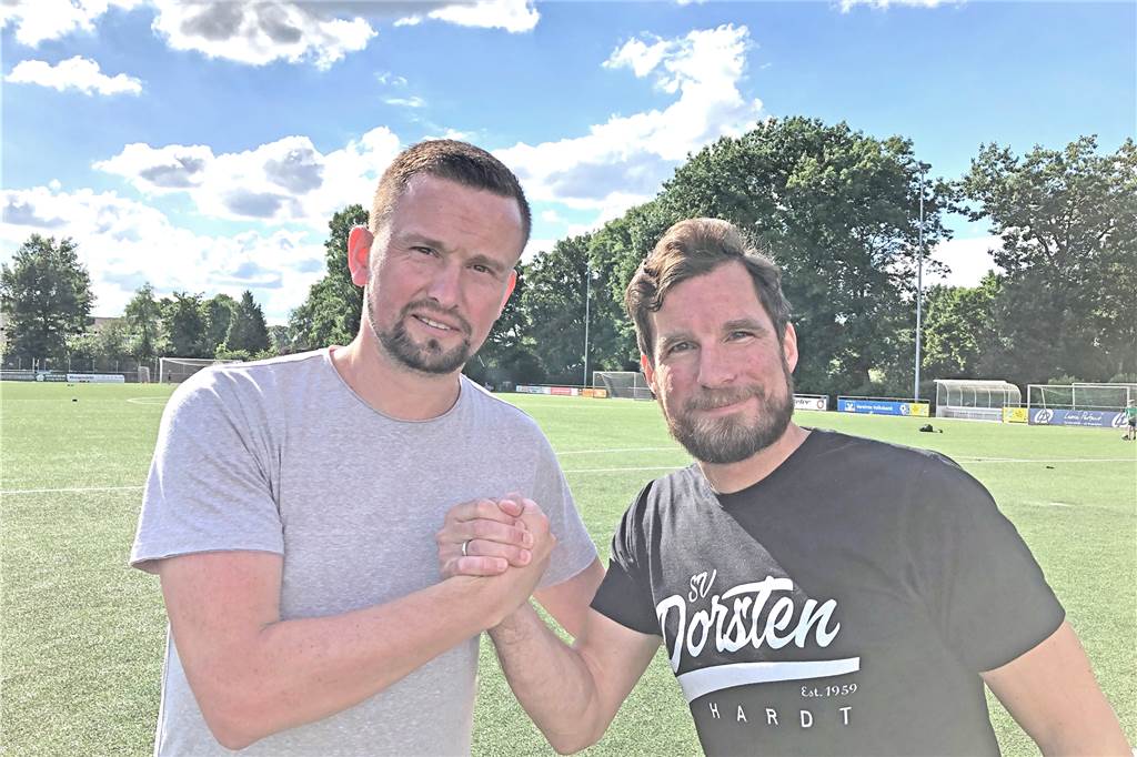„Besser geht‘s nicht“ - SV Dorsten-Hardt präsentiert einen Wunsch-Cotrainer Marc Gebler und Marc Wischerhoff schlagen ein