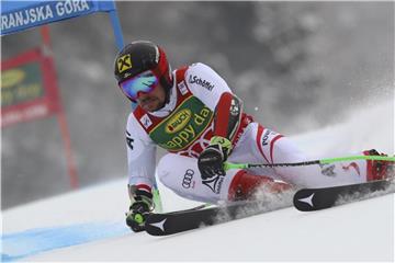 Marcel Hirscher im ersten Durchgang des Riesenslaloms in Kranjska Gora. Foto: Alessandro Trovati/AP