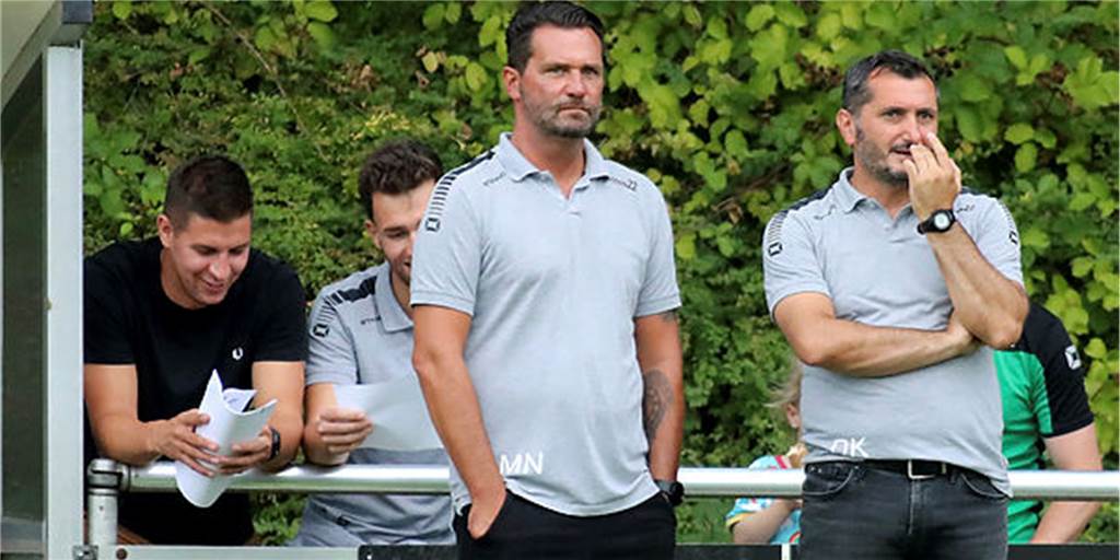 Neuzugang des VfR Sölde erwartet enge Spiele gegen Ex-Klub und will oben angreifen Marco Nagel (l.) ist Trainer des VfR Sölde und schied mit seiner Mannschaft chancenlos im Hecker-Cup aus.