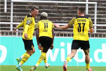 Marco Pasalic (l.) brachte die BVB-U23 gegen Mannheim sehenswert in Führung.