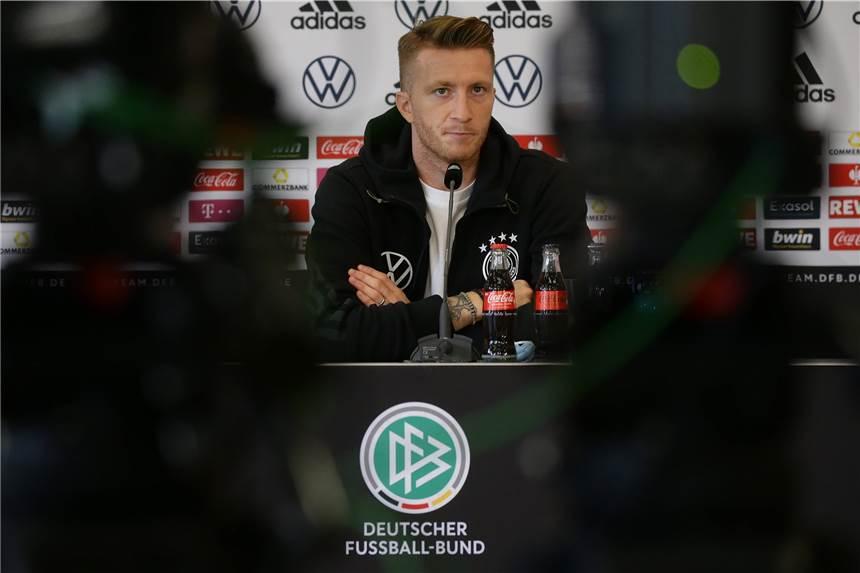 BVB-Kapitän Marco Reus: „Hatte nicht einen Gedanken an einen Rücktritt“ Marco Reus ist zurück im Kreis der Nationalmannschaft. Vor dem WM-Qualifikationsspiel gegen Liechtenstein stand der 32-Jährige Rede und Antwort.