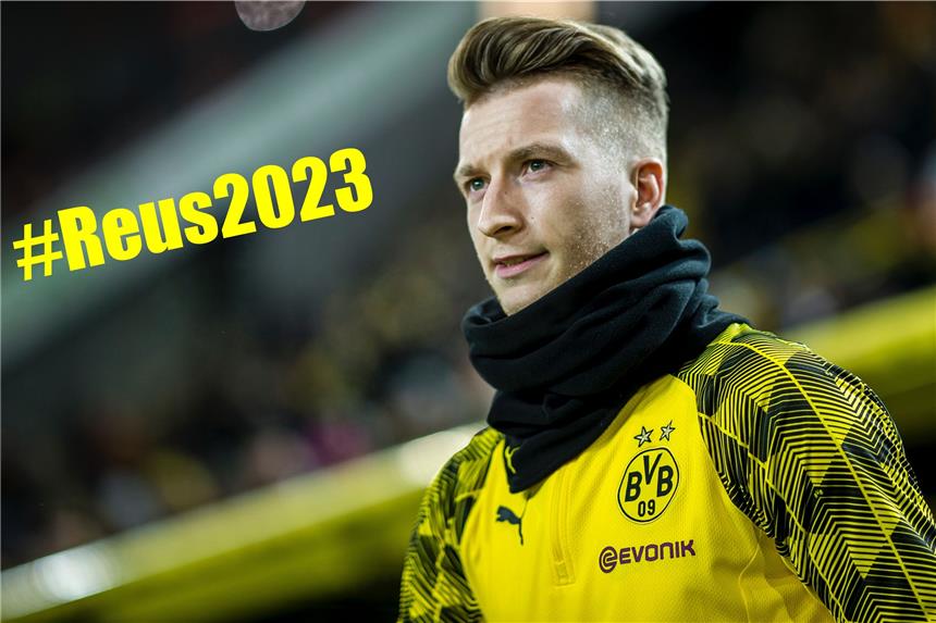 Marco Reus (M.) hat seinen Vertrag beim BVB bis 2023 verlängert.