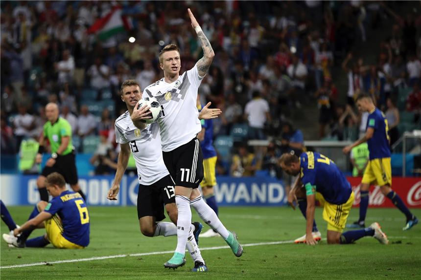 Marco Reus traf kurz nach der Halbzeit zum 1:1.