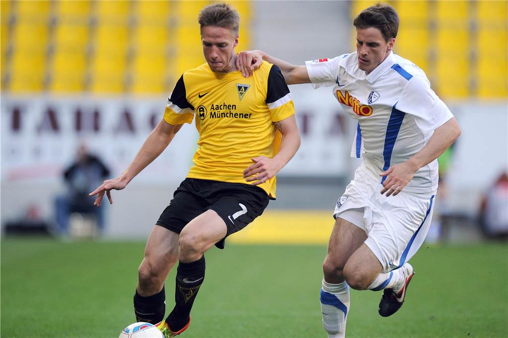 Marco Stiepermann (l.) zu seiner Zeit bei Alemannia Aachen.
