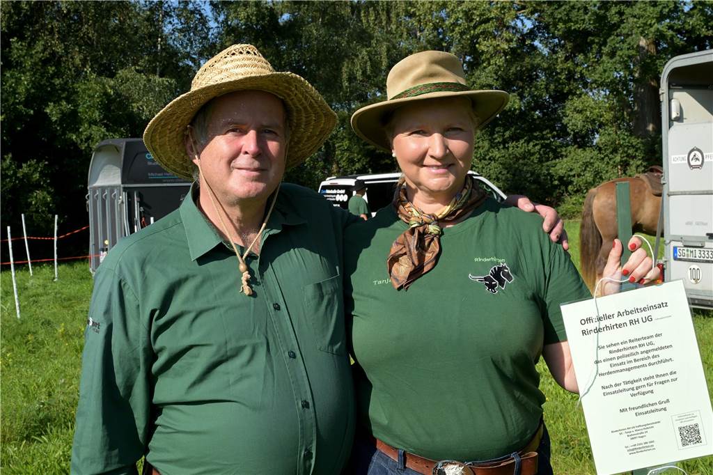 Marco und Tanja Hubricht. Er ist Chef der Firma Rinderhirten RH UG, sie ist Vorsitzende des dazugehörigen Vereins.