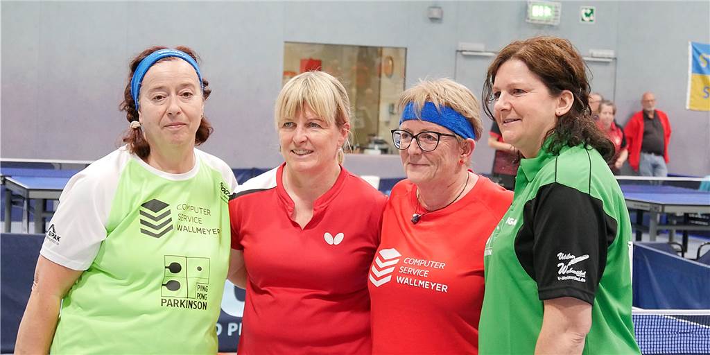 Tischtennis-Therapie bei Parkinson? Margret Gursch vom TTV Hervest-Dorsten schwört darauf Margret Gursch (l.) bei der Deutschen PingPongParkinson-Meisterschaft 202