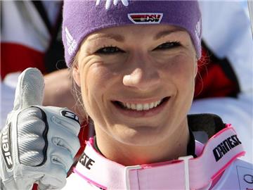 Maria Höfl-Riesch kann beim Rennen in Crans Montana die Abfahrtswertung gewinnen. Foto: Stephan Jansen