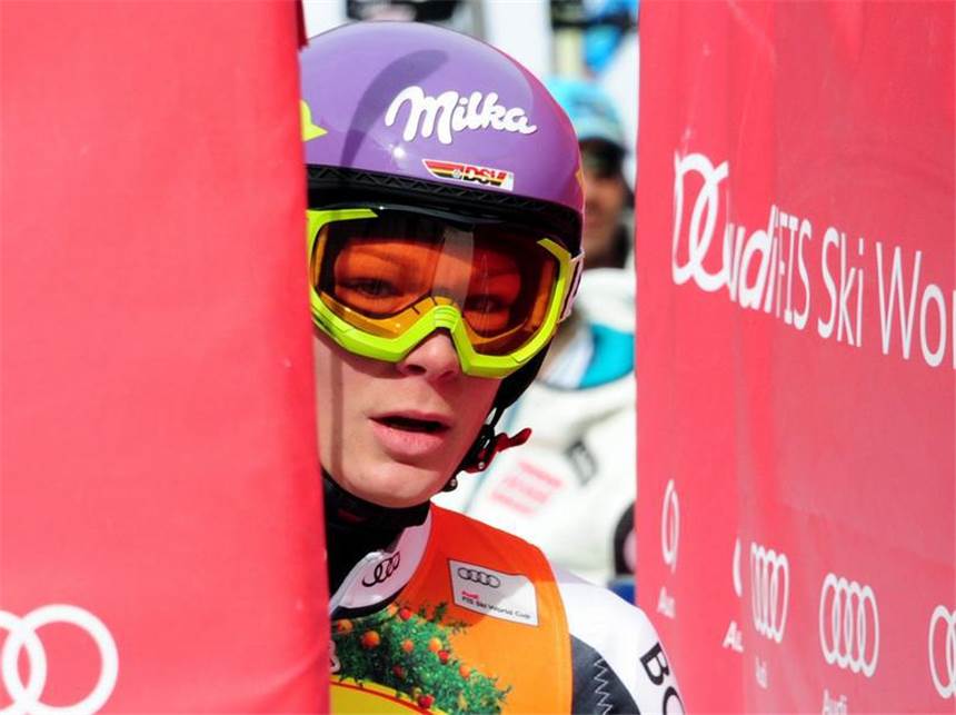 Vonn vor Kugel-Gewinn - Höfl-Riesch Super-G-Sechste Maria Höfl-Riesch musste nach Trainingsbestzeiten die Absage der Abfahrt hinnehmen. Foto: Georgi Licovski