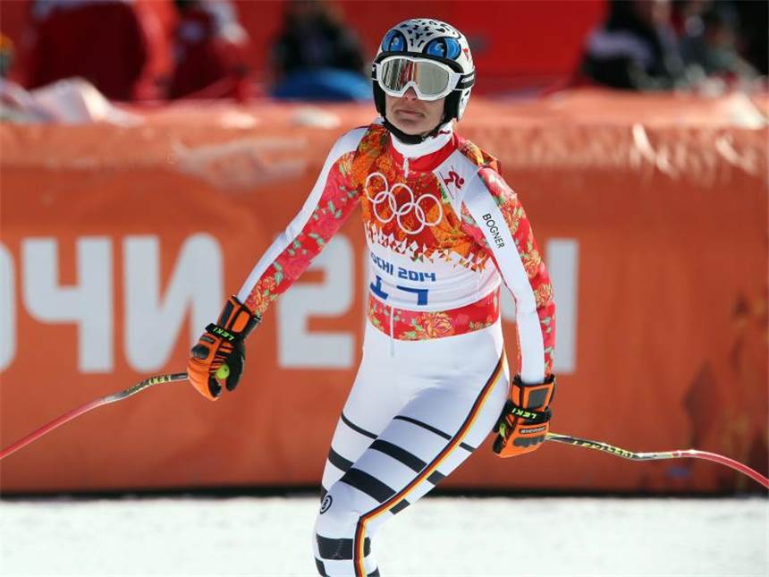 Abfahrtstraining: Höfl-Riesch «parkt total ein» Maria Höfl-Riesch wurde Elfte im zweiten Abfahrtstraining auf der Olympia-Strecke in Krasnaja Poljana. Foto: Antonio Bat