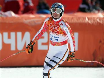 Maria Höfl-Riesch wurde Elfte im zweiten Abfahrtstraining auf der Olympia-Strecke in Krasnaja Poljana. Foto: Antonio Bat