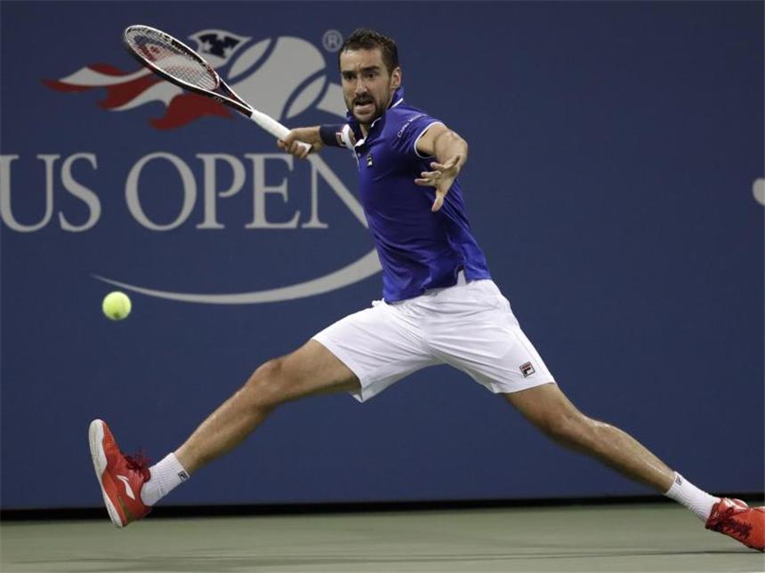 Wimbledon-Finalist Cilic bei US Open ausgeschieden Marin Cilic unterliegt bei den US Open in seinem Match gegen Diego Schwartzman. Foto: Julio Cortez