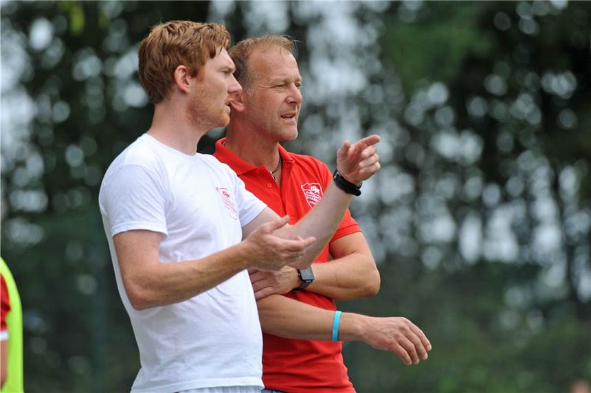 Mark Erning heuert bei der SG Borken an Mark Erning (l.), hier als Co-Trainer der DJK Stadtlohn mit Marcel Gajewiak