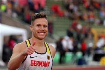 Markus Rehm hat seinen eigenen Weitsprung-Weltrekord auf 8,48 Meter verbessert. Foto: Jens Büttner/dpa-Zentralbild