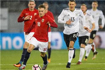 Martin Ødegaard erzielte ein Tor und eine Vorlage gegen die deutsche U21. Foto: Jon Olav Nesvold