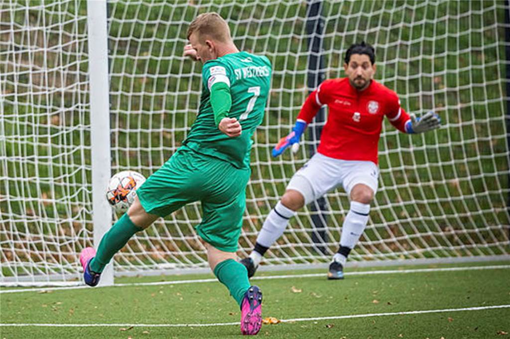 Marvin Middeldorf und seine Westricher scheiterten ein ums andere Mal an Osmanlispor-Keeper Arnold Marcelo Almada Veron.