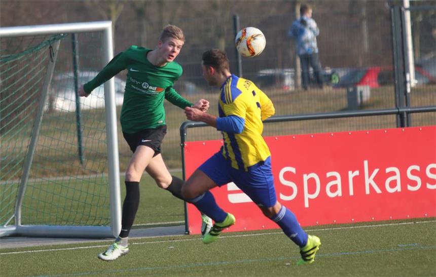 Stürmer Marvin Schuster verlässt den PSV Bork Marvin Schuster (l.), hier gegen Heeren im Meisterschaftsspiel, erzielte einen Hattrick.