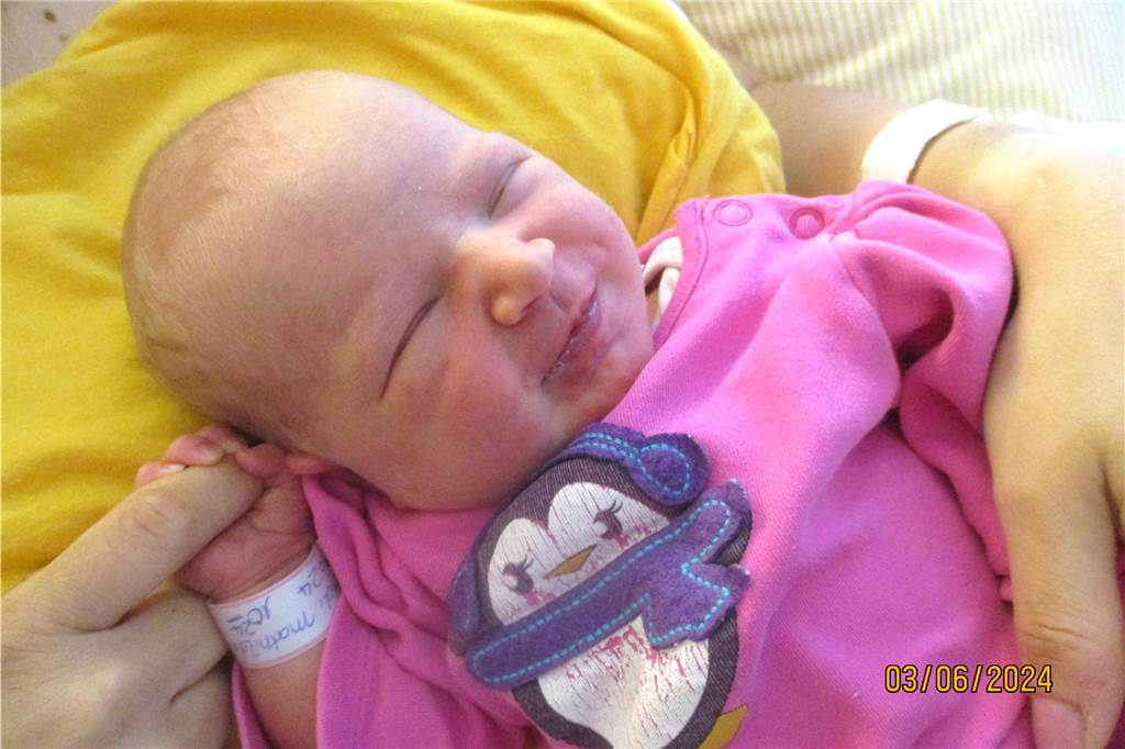 Mathilda Schmid, geboren am 1. Juni.