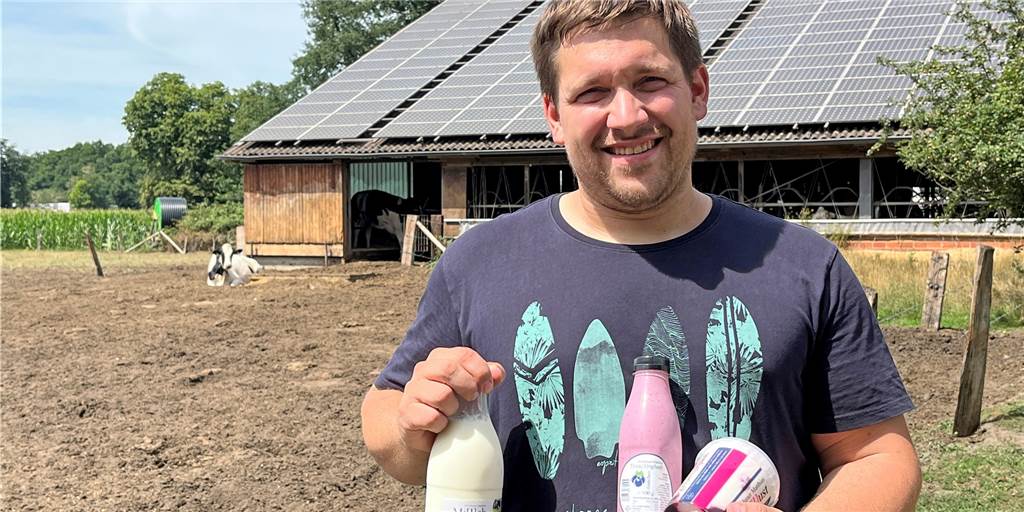Im Netz bestellen, dann liefern Milchbauer Matthias und Hof Hagedorn bis zur Haustür Matthias Schulte-Althoff verkauft seine Milchprodukte auf dem Wochenmarkt24. Der leidenschaftliche Landwirt ist vom neuen Lieferdienst für die Region Lippe-Ruhr absolut überzeugt.