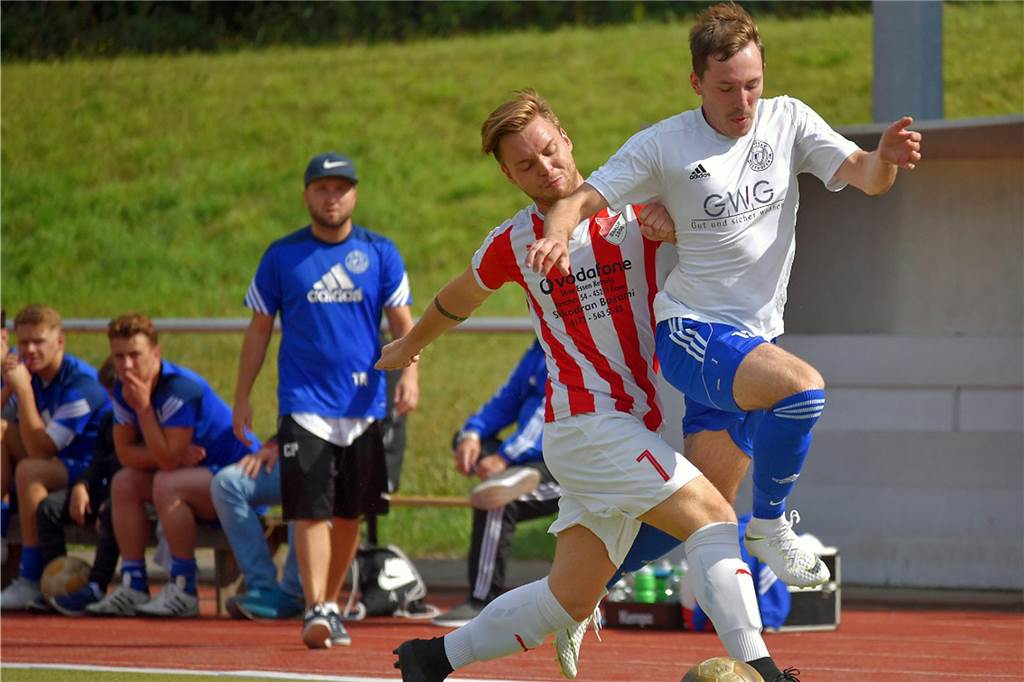 VfB Westhofen nächste Saison Maurice Chriske, hier in einem Spiel aus dem Jahr 2018, spielt eigentlich in der 2. Mannschaft des VfB Westhofen, half am Sonntag in der „Ersten“ aus.