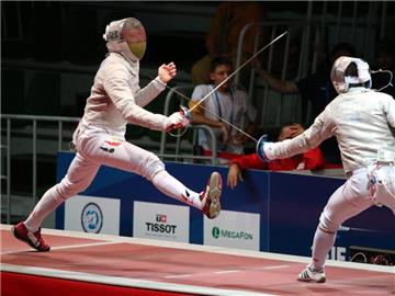 Max Hartung (l.) scheiterte im WM-Viertelfinale. Foto: Sergei Ilnitsky