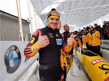 Maximilian Arndt hat sich den Meistertitel im Vierbob gesichert. Foto: CJ Gunther
