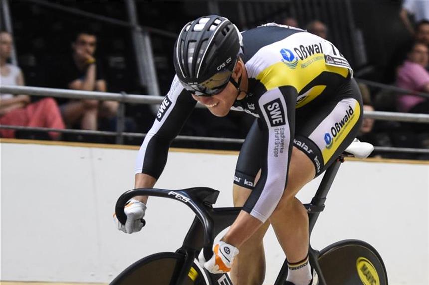 Erfurter Dörnbach neuer deutscher Bahnrad-Meister im Sprint Maximilian Dörnbach ist neuer deutscher Meister im Sprint. Foto: Annegret Hilse