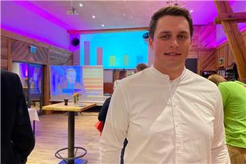 Maximilian Sandhowe (CDU) hat sich am Wahlabend trotz Direktmandat für Marc Henrichmann nicht mit den Ergebnissen für seine Partei zufrieden geben können.