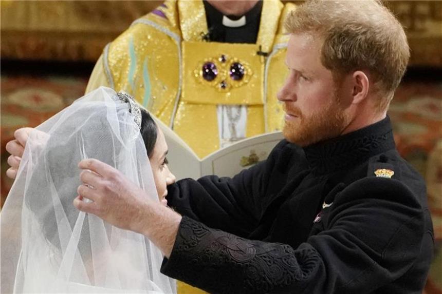Prinz Harry und Herzogin Meghan sind verheiratet Meghan Markle und Prinz Harry haben sich das Ja-Wort gegeben. Foto: Owen Humphreys/PA Wire