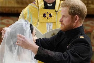 Meghan Markle und Prinz Harry haben sich das Ja-Wort gegeben. Foto: Owen Humphreys/PA Wire