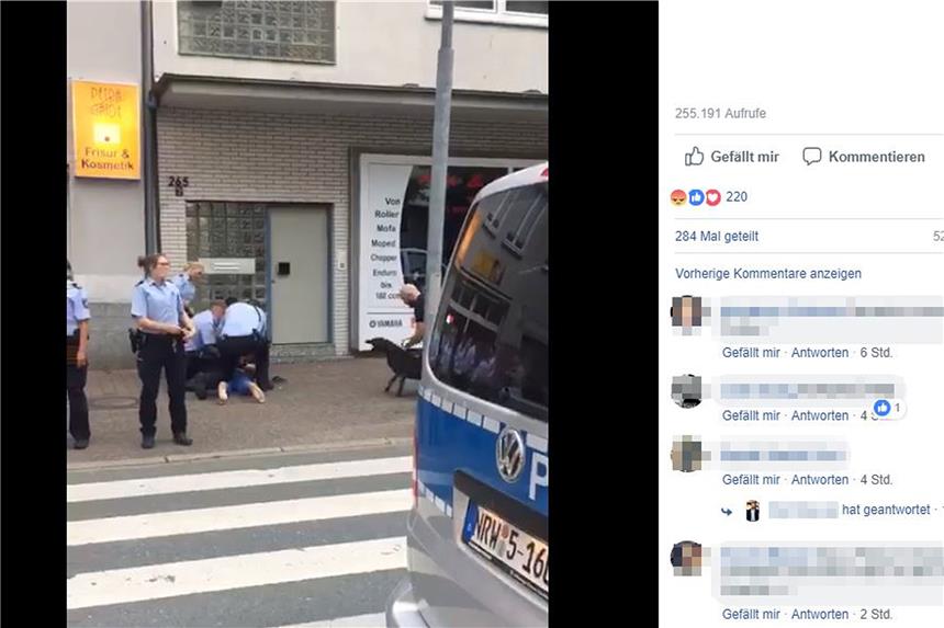 Polizei-Einsatz wird auf Rechtmäßigkeit überprüft Mehrere Videos auf Facebook sollen Szenen von Polizeigewalt zeigen.