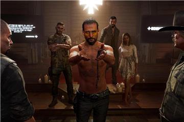 Meistens oben ohne: Joseph Seed ist der Anführer der Sekte „Project at Eden's Gate“ - und Hauptwidersacher in „Far Cry 5“. Foto: Ubisoft