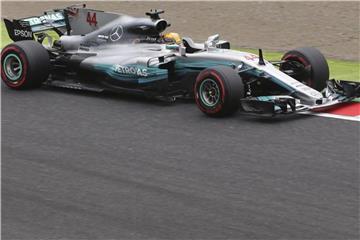 Mercedes-Pilot Lewis Hamilton fuhr in Suzuka die beste Zeit im zweiten Training. Foto: Toru Takahashi