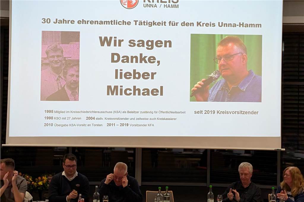 30 Jahre Ehrenamt für den Kreis Unna-Hamm Bild zur Ehrung von Michael Allery