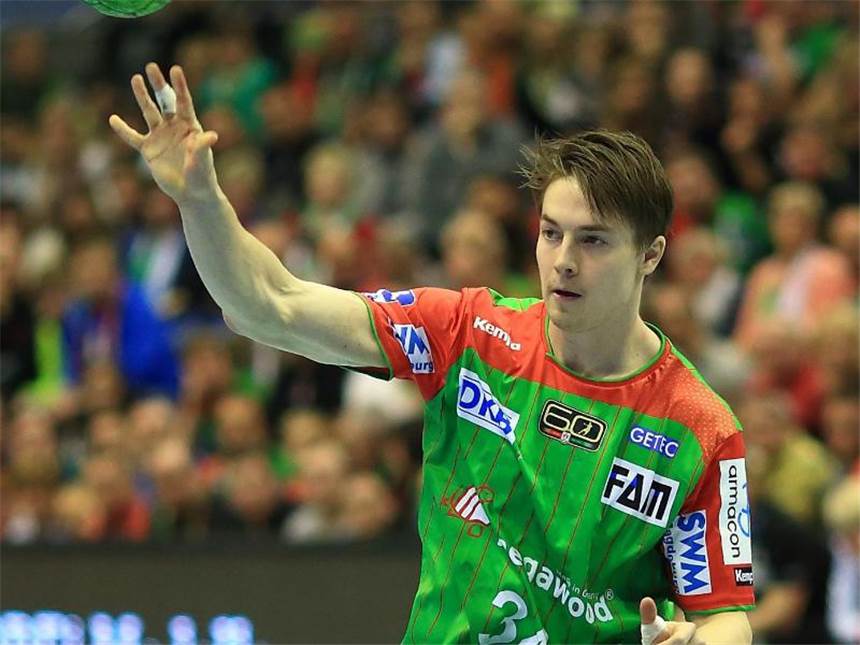 SC Magdeburg holt Unentschieden im EHF-Cup Michael Damgaard war mit fünf Toren der erfolgreichste Werfer beim SC Magdeburg. Foto: Jens Wolf