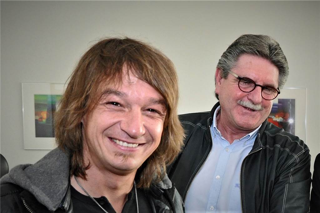 Castrop-Rauxeler Entertainer zu „Layla“: „Das ist doch der blanke Hohn!“ Michael Wurst bei einem Pressetermin 2013 mit Dr. Michael Kohlmann (r.) vom Solidarfonds. Beide kennen die Schlager-Branche gut. Und beide können die Aufregung nicht nachvollziehen.