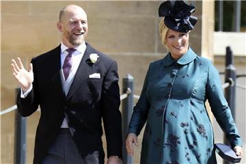 Mike Tindall und Zara Tindall bei der Hochzeit von Prinz Harry und Herzogin Meghan im Schloss Windsor. Foto: Chris Jackson