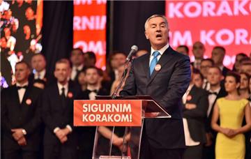 Milo Djukanovic bei einer Wahlveranstaltung.
