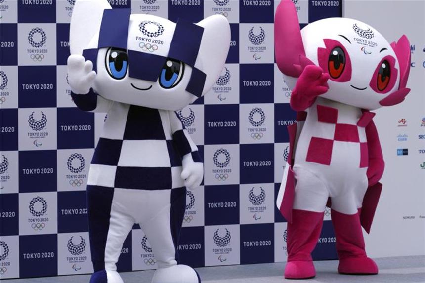 Olympia-Maskottchen für 2020: „Miraitowa“ und „Someity“ „Miraowa“ (l) und „Somenty“ heißen die Maskottchen für die Sommerspiele und die Paralympics 2020. Foto: Eugene Hoshiko/AP