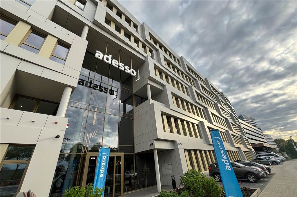 Wie Adesso seine Mitarbeiter aus dem Homoffice locken will Mit 6500 Quadratmetern Bürofläche ist der Neubau genauso groß wie das 2014 errichtete, erste Adesso-Gebäude auf der Stadtkrone Ost in Dortmund.