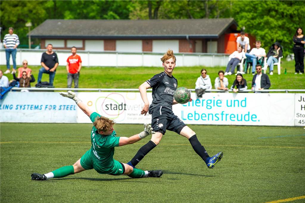 Mit 8:2 setzte sich der TuS Haltern am See in der U19-Landesliga gegen Westfalia Herne durch, stieg damit bereits am drittletzten Spieltag der Saison in die Westfalenliga auf.
