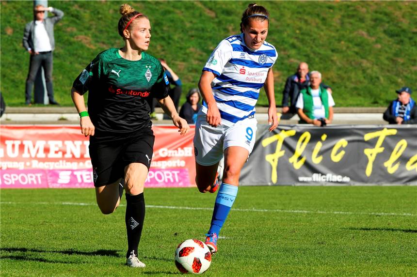 Vom MSV Duisburg zum SC Sand - das erste Bundesliga-Jahr von Dörthe Hoppius Mit acht Treffern war Dörthe Hoppius (r.) in der vergangenen Saison beste Torschützin des MSV Duisburg in der Allianz Frauen-Bundesliga.