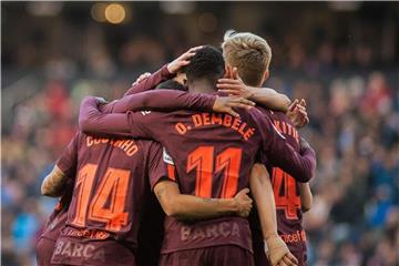 Mit dem 4:2-Sieg bei Deportivo La Coruna sicherte sich der FC Barcelona vorzeitig die spanische Meisterschaft. Foto: Daniel Otero/gtres