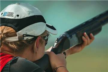 Mit der Skeet-Flinte  war die 18-jährige Isabel Wassing in München erfolgreich.