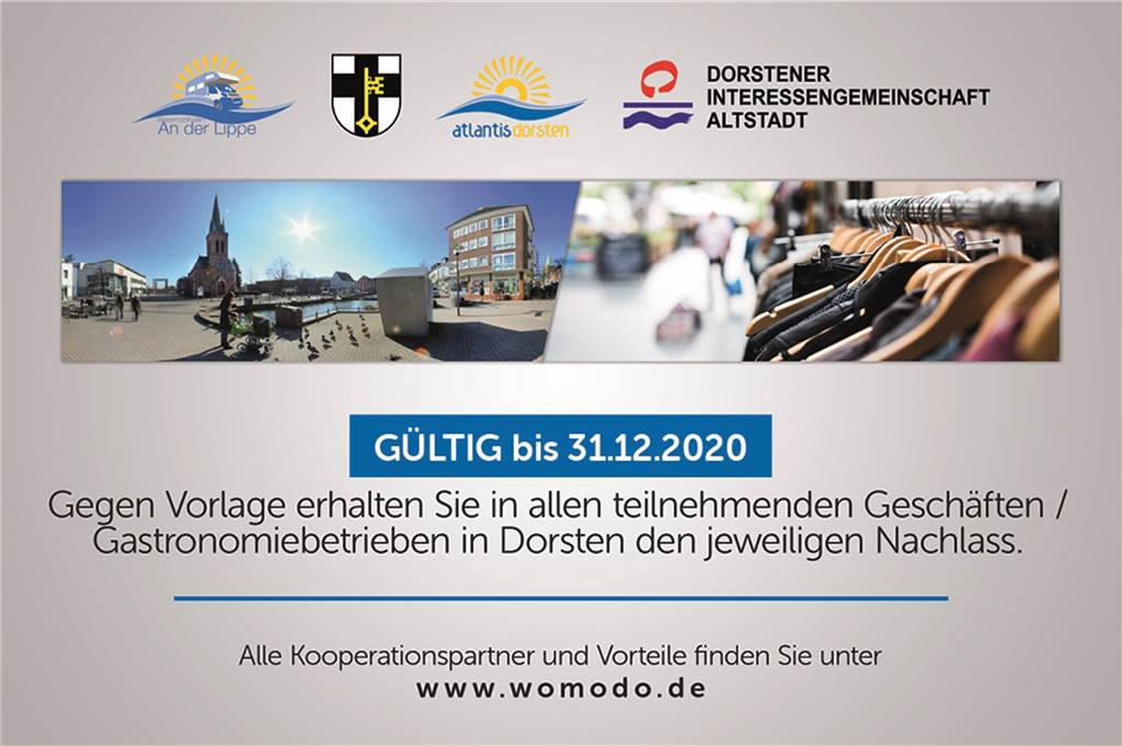 Wohnmobilisten fahren auf Dorsten ab - und freuen sich über exklusive Rabattkarte Mit der Touristcard erhalten Wohnmobilisten in vielen Geschäften der Dorstener Innenstadt Rabatte.