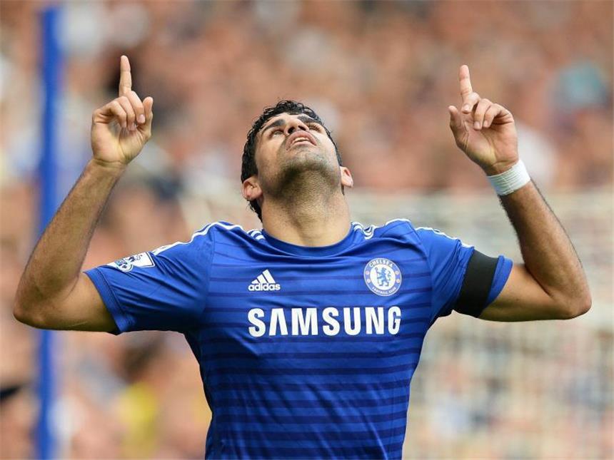 Bei Diego Costa gerät auch Mourinho ins Schwärmen Mit Diego Costa will Chelsea an die Spitze stürmen. Foto: Facundo Arrizabalaga
