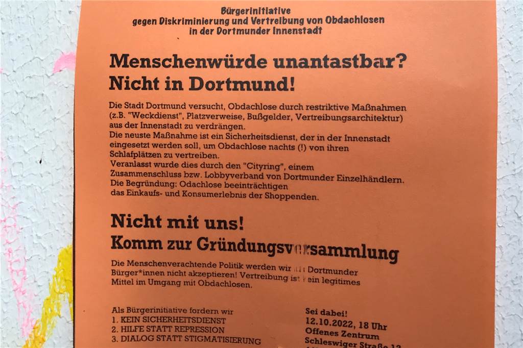 Mit diesem Flugzettel wirbt die Initiative für ihr Grundungstreffen.