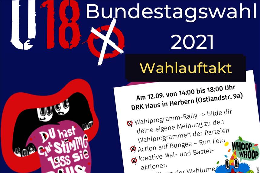 Spezielle Wahlaktion in Herbern für Kinder und Jugendliche Mit diesem Plakat werben die drei Organisationen für die Wahlaktion für Kinder und Jugendliche.