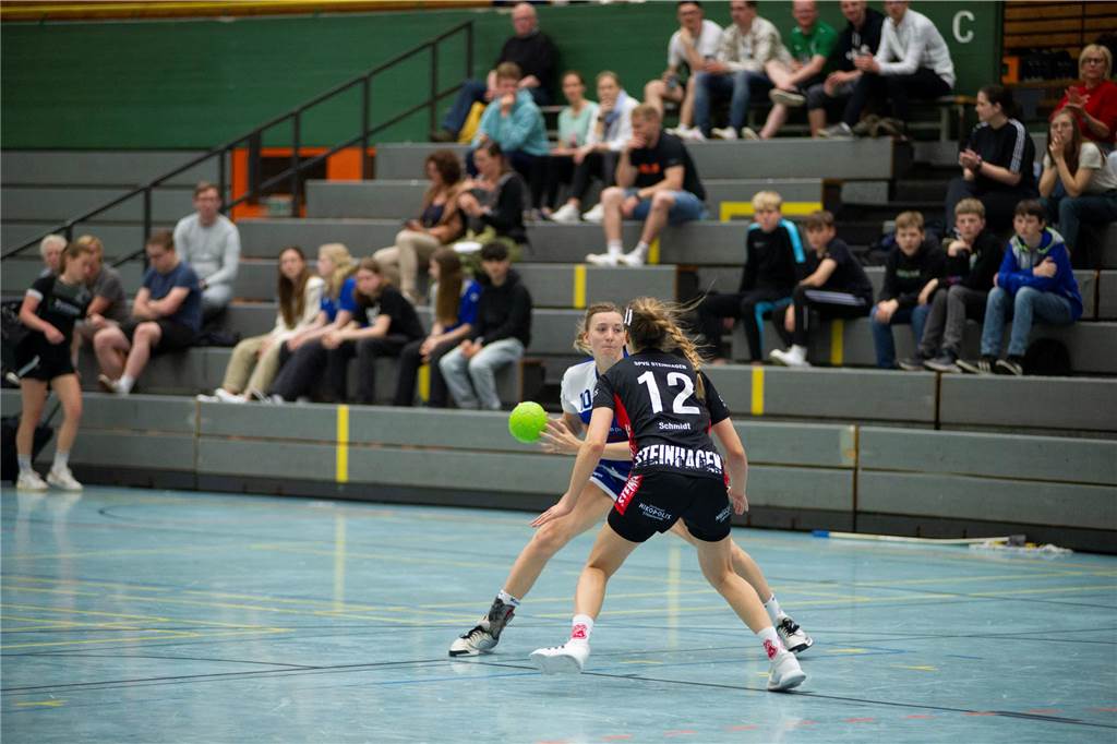 Mit einem 29:18-Sieg gegen die Spvg. Steinhagen im letzten Heimspiel der Saison verabschiedeten die Damen des HSC Haltern-Sythen mit Carina Keysers und Hannah Pauly zwei Spielerinnen.