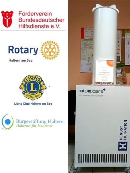 Sicher durch Corona-Lockdown: Tafel in Haltern bekommt Luftreinigungsgerät Mit Hilfe von Spenden konnte das Luftreinigungsgerät für die Halterner Tafel beschafft werden.