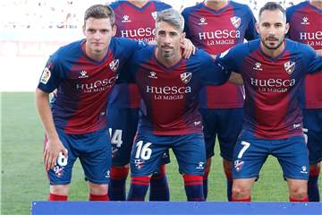 Mit SD Huesca auf Aufstiegskurs: BVB-Leihgabe Sergio Gomez (l.).